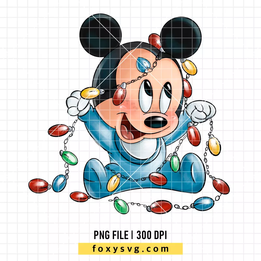 Baby Mickey Christmas PNG, Christmas PNG, Disney PNG, Sublimation PNG
