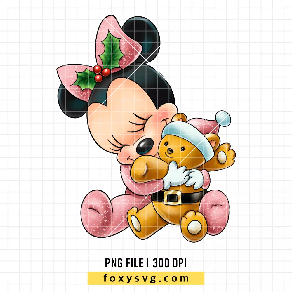 Baby Minnie Christmas PNG, Christmas PNG, Disney PNG, Sublimation PNG