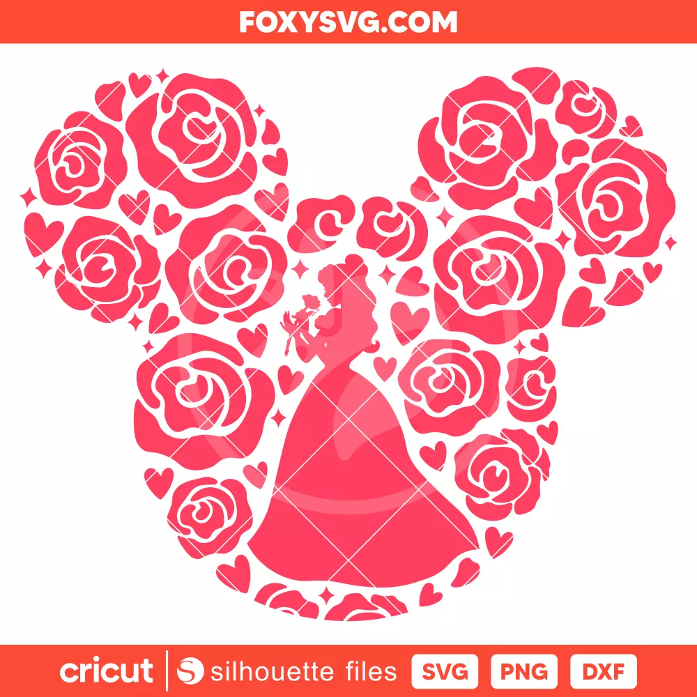 Belle Beauty and the Beast Svg, Disney Princess Svg, Cricut, Silhouette SVG Cut File