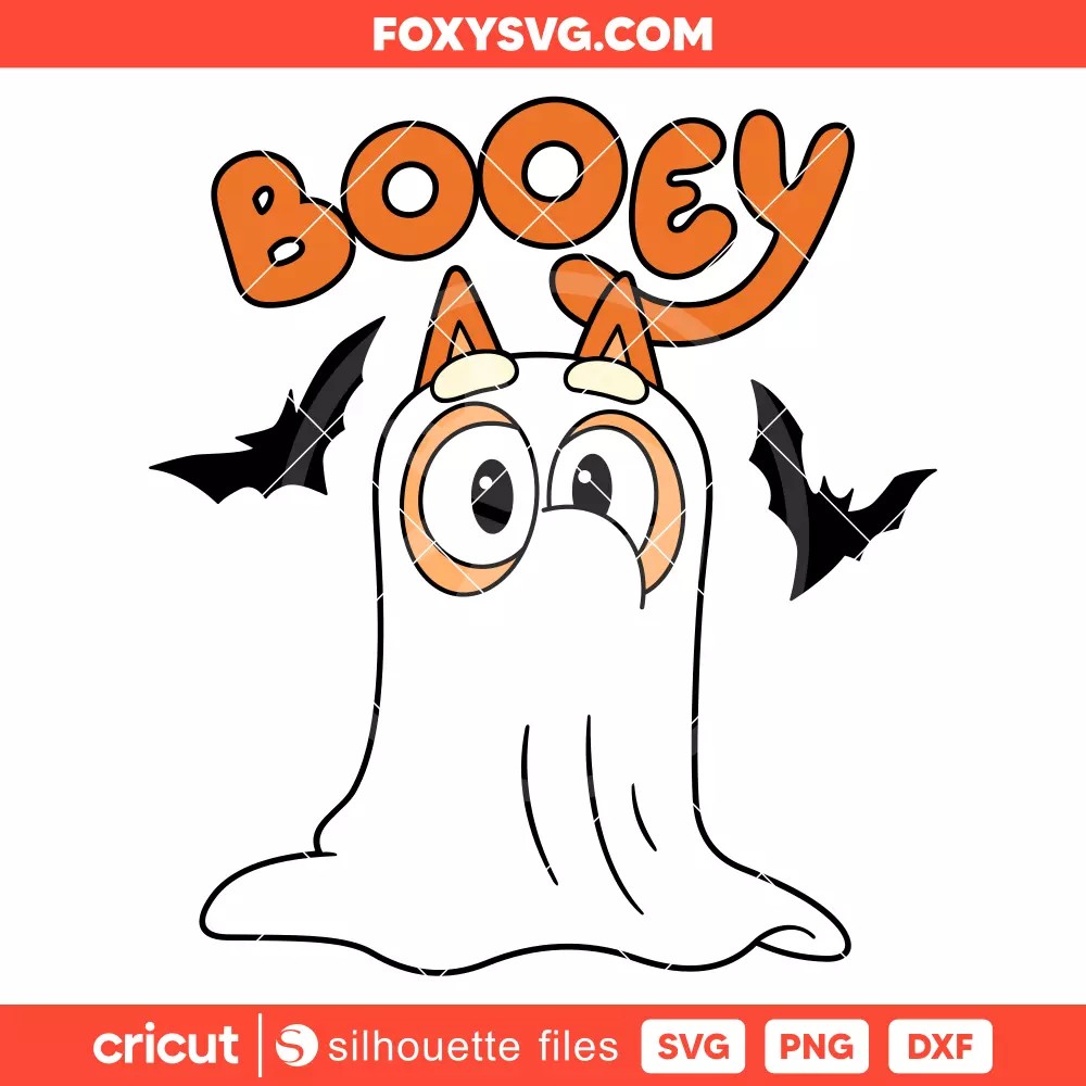 Bingo Ghost Halloween Booey Svg, Bluey the Dog Svg, Halloween Svg, Cricut, Silhouette SVG Cut File