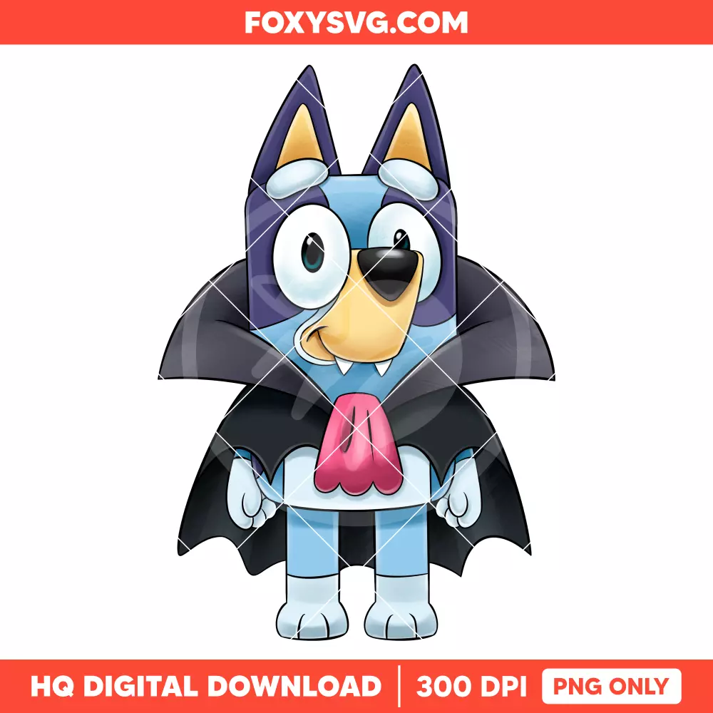 Bluey Vampire Halloween PNG, Happy Halloween PNG, Disney PNG, Sublimation PNG