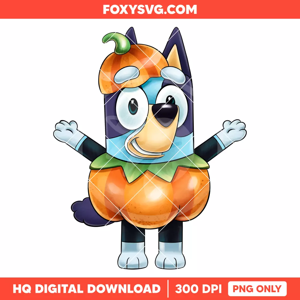 Bluey Pumpkin Halloween PNG, Happy Halloween PNG, Disney PNG, Sublimation PNG