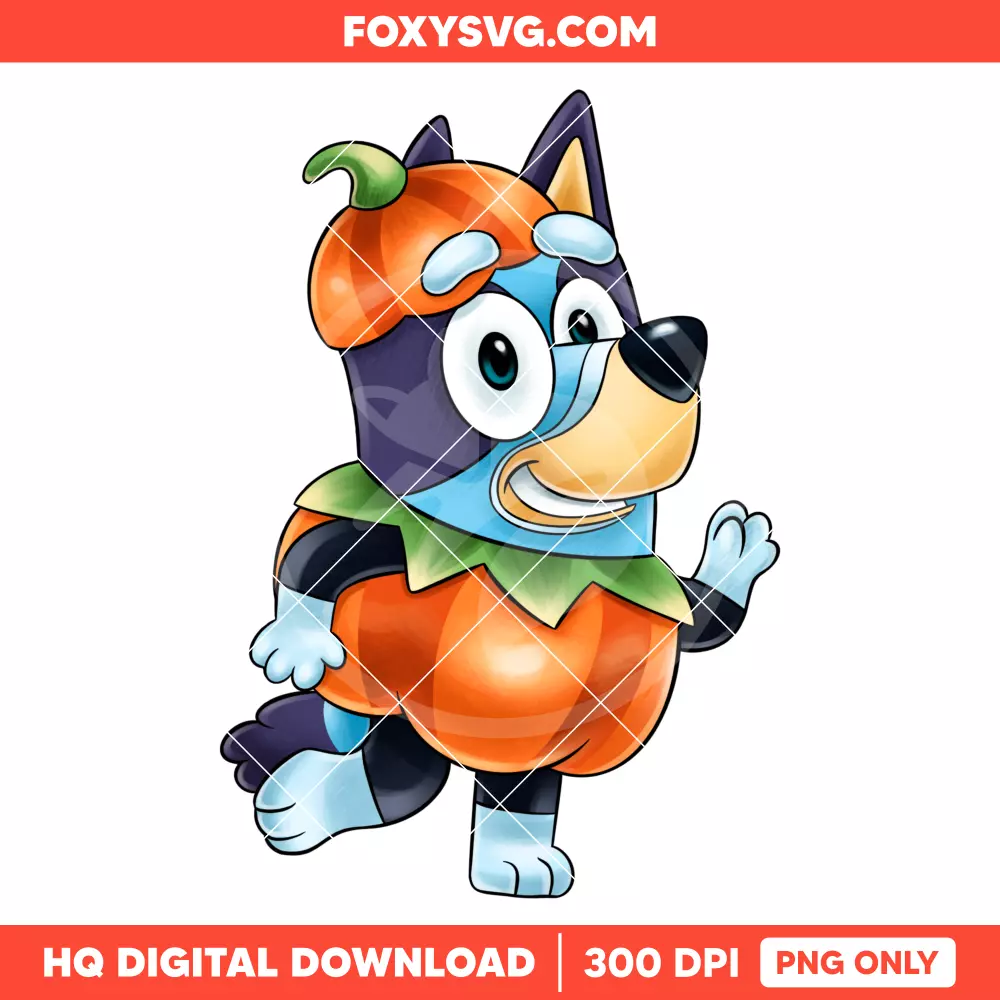 Bluey Pumpkin Halloween PNG, Happy Halloween PNG, Disney PNG, Sublimation PNG