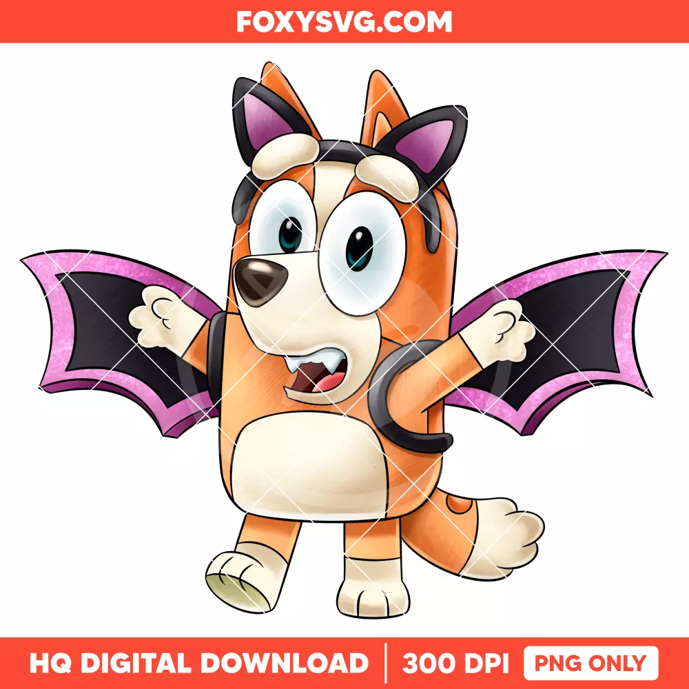 Bingo Bat Halloween PNG, Happy Halloween PNG, Disney PNG, Sublimation PNG