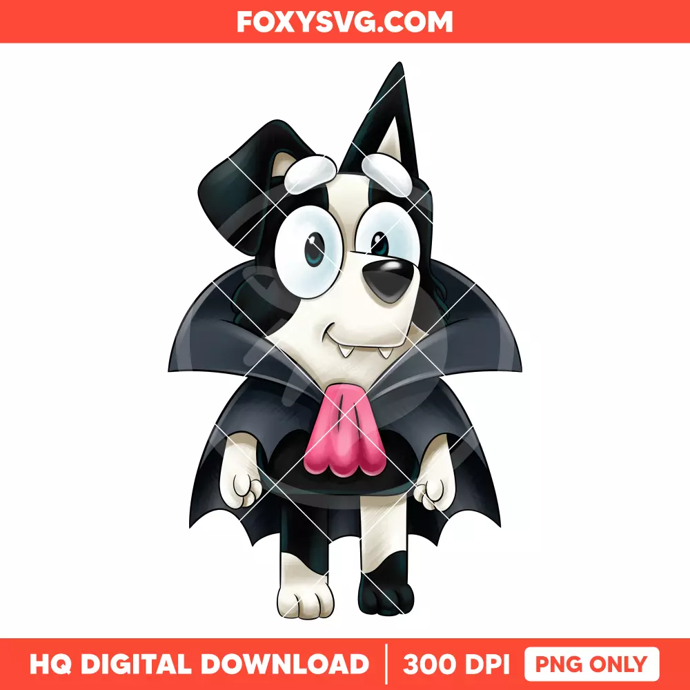Bluey, Bingo & Friends Vampire PNG, Happy Halloween PNG, Disney PNG, Sublimation PNG