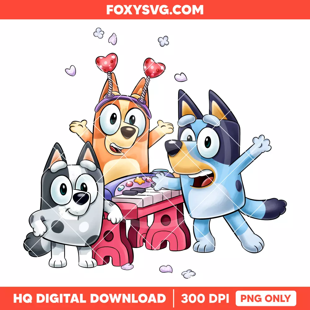 Bluey, Bingo & Friends PNG, Bluey Dog Family PNG, Disney PNG, Sublimation PNG