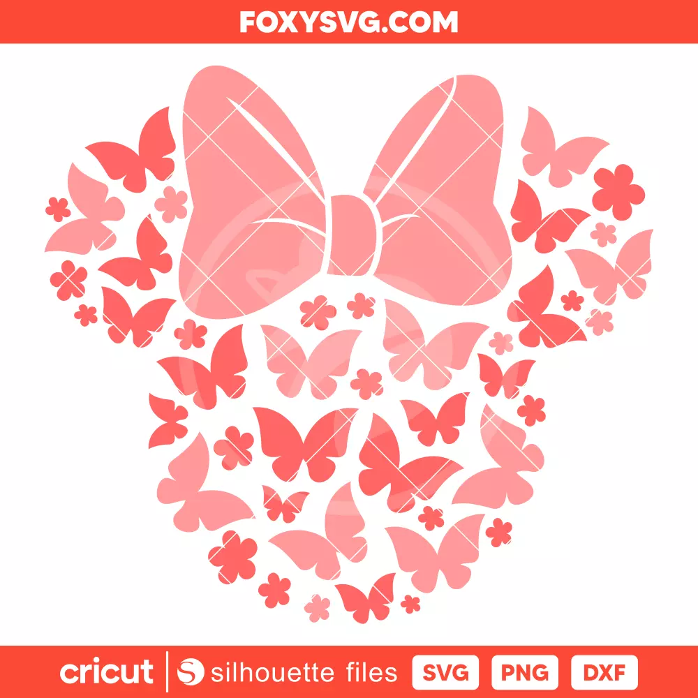 Butterflies Minnie Mouse Svg, Summer Svg, Disney Svg, Cricut, Silhouette SVG Cut File