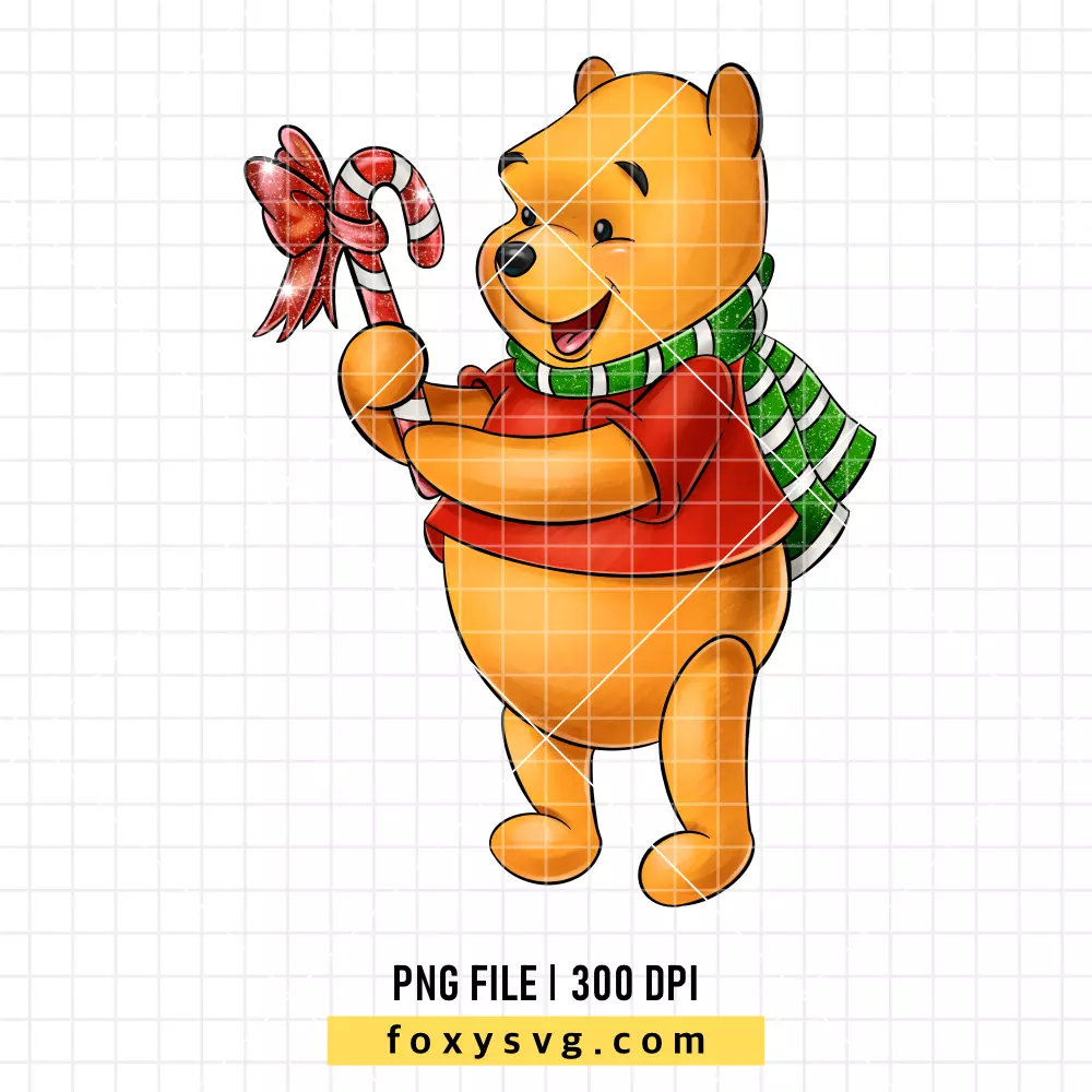 Winnie the Pooh Christmas PNG, Christmas PNG, Disney PNG, Sublimation PNG