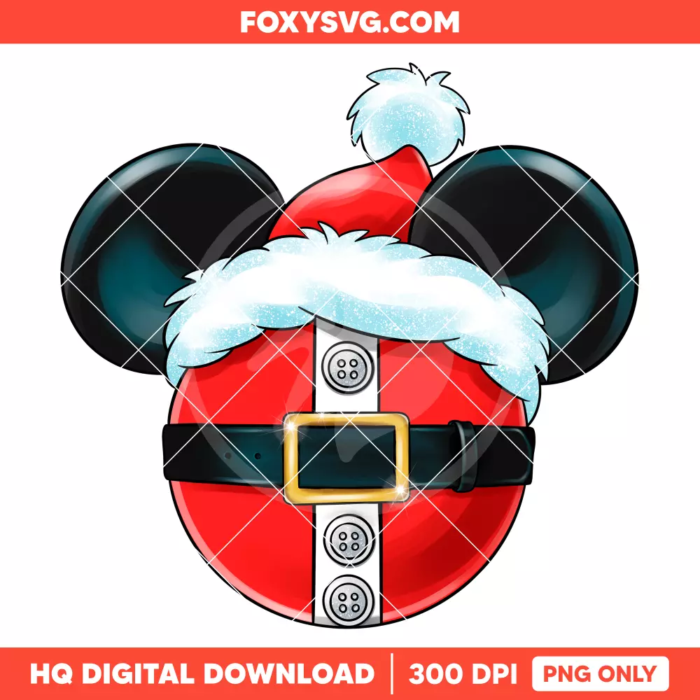 Mickey Christmas Santa PNG, Merry Christmas PNG, Disney PNG, Sublimation PNG