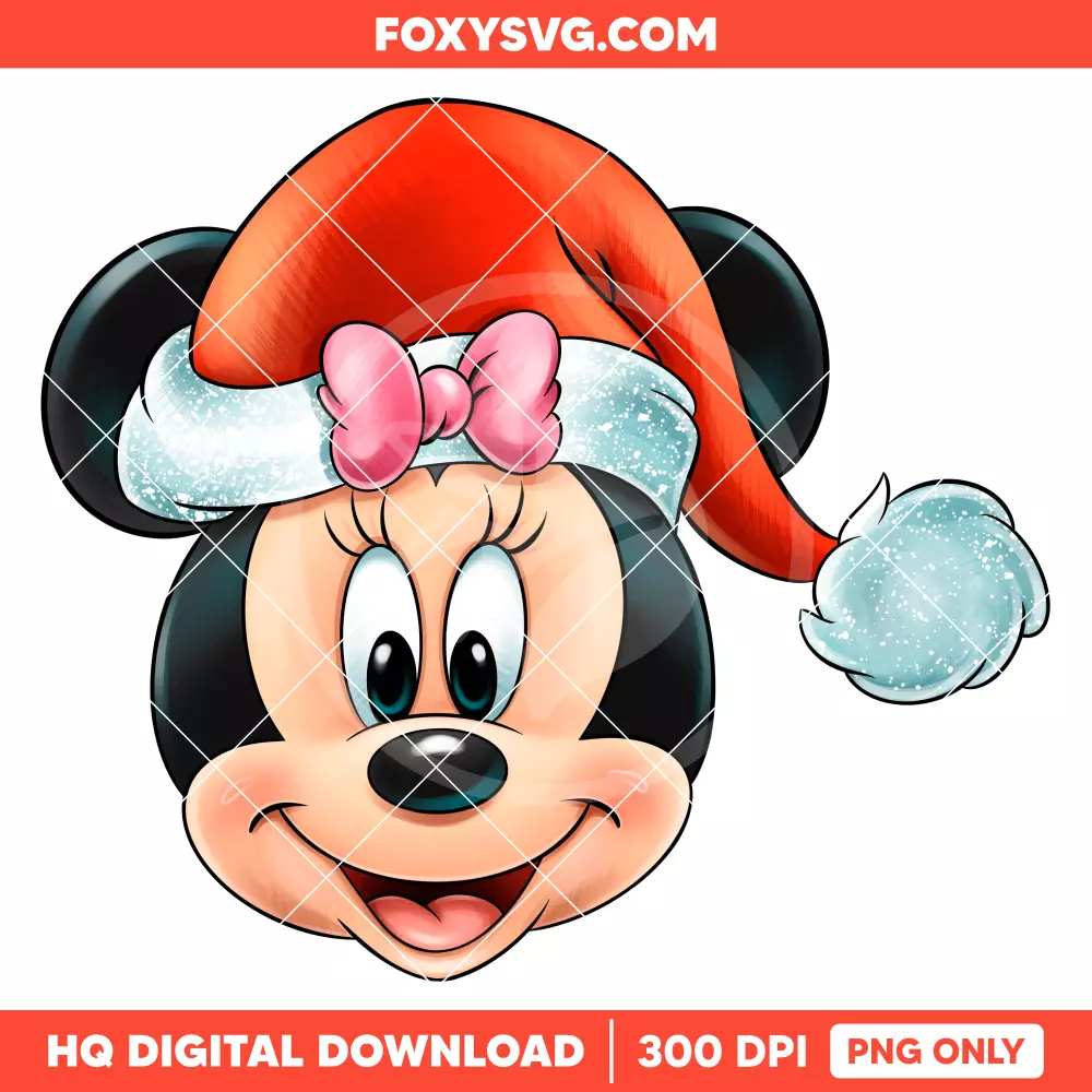 Minnie Mouse Christmas PNG, Merry Christmas PNG, Disney PNG, Sublimation PNG