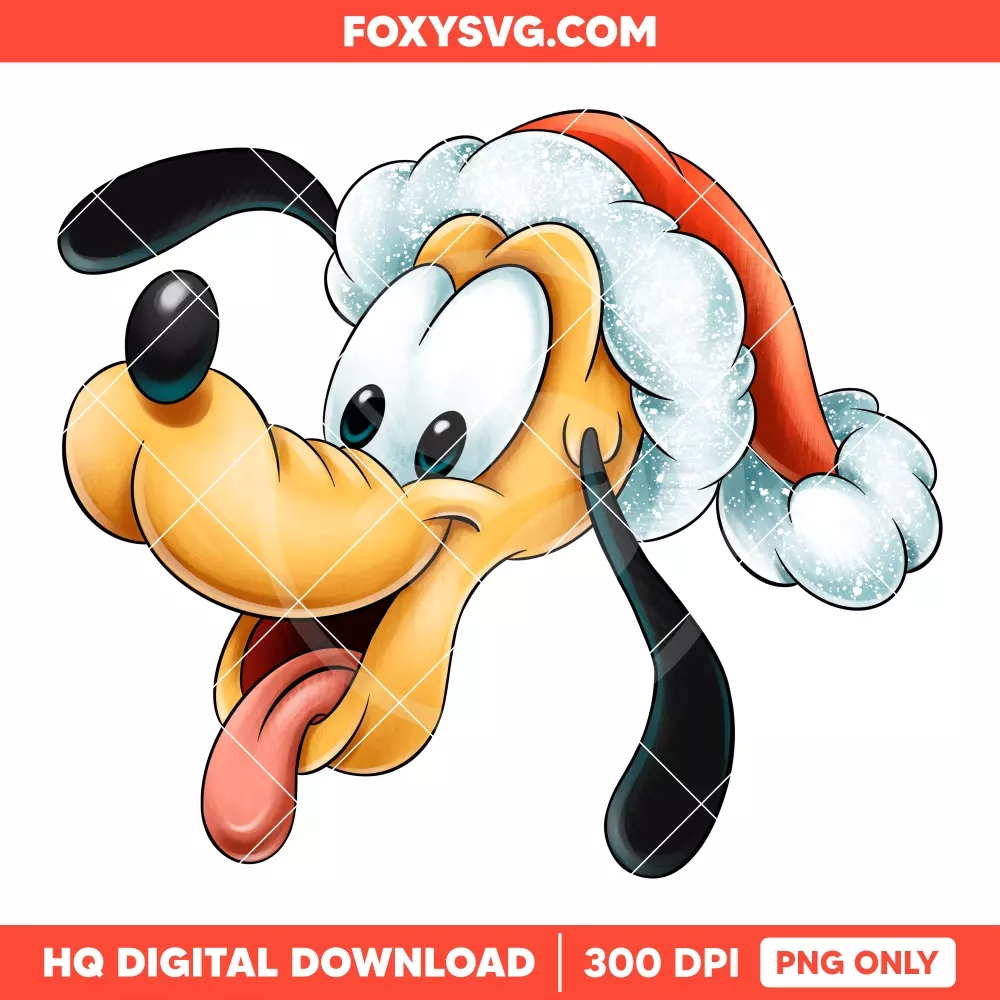 Pluto Christmas PNG, Merry Christmas PNG, Disney PNG, Sublimation PNG