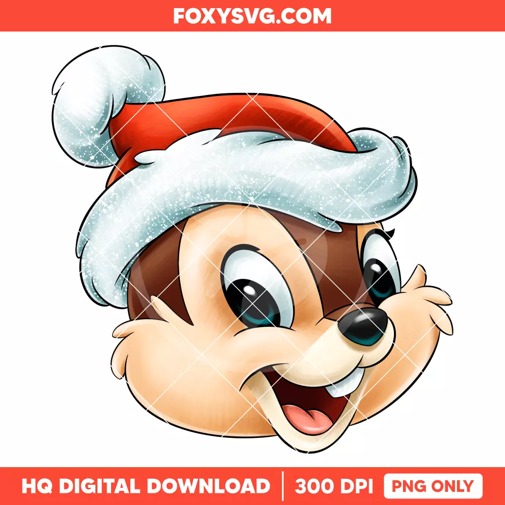 Chip Christmas PNG, Merry Christmas PNG, Disney PNG, Sublimation PNG