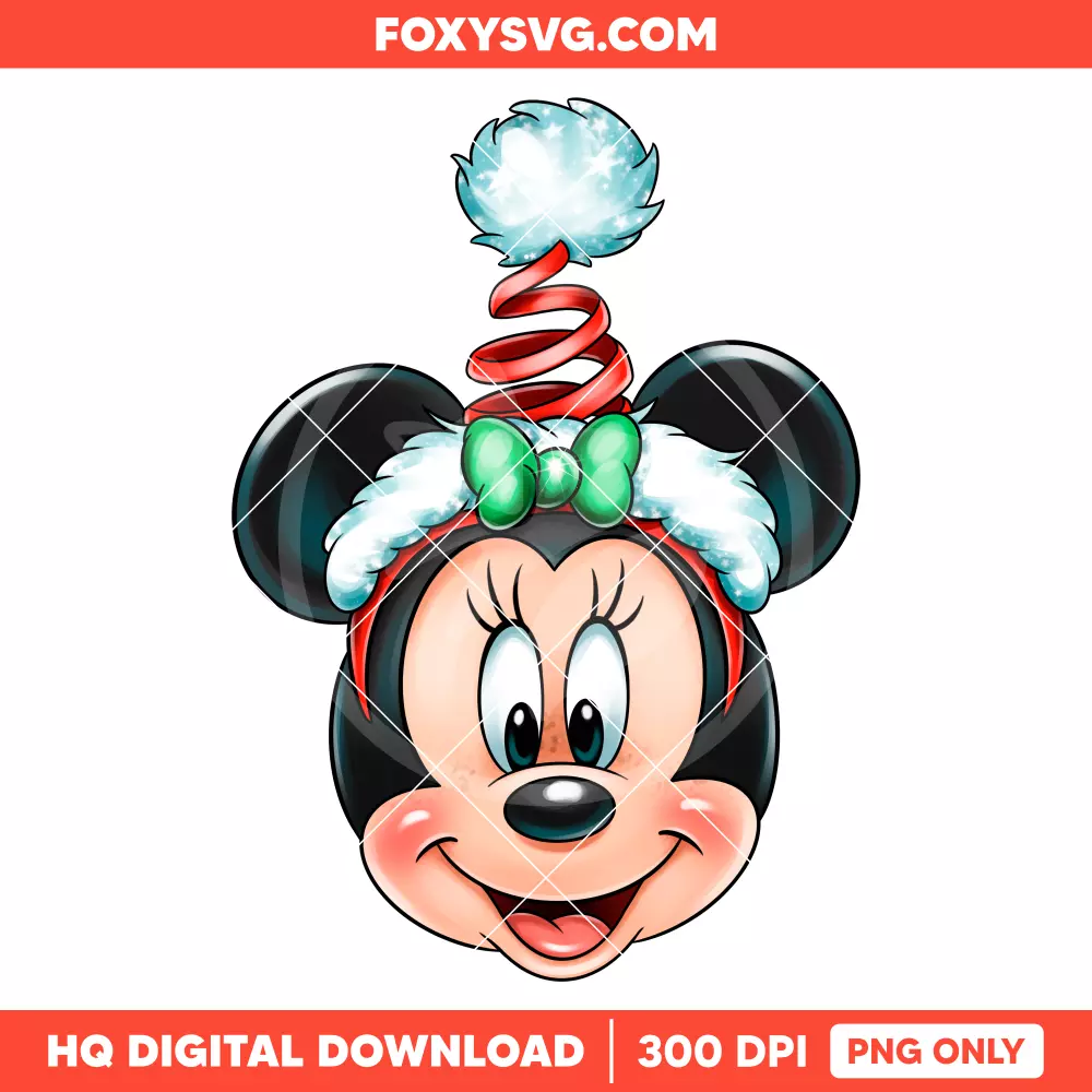 Minnie Christmas PNG, Merry Christmas PNG, Disney PNG, Sublimation PNG