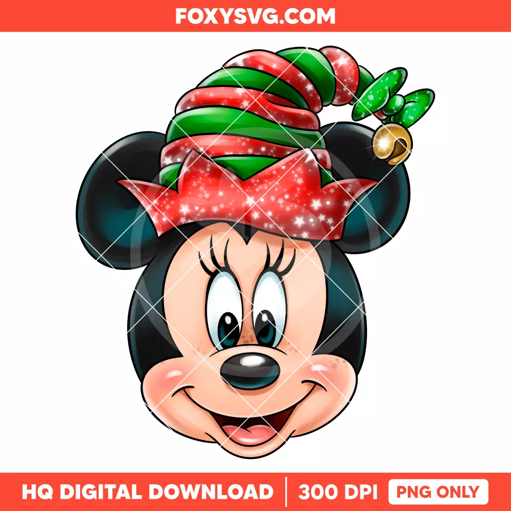 Minnie Mouse Christmas PNG, Merry Christmas PNG, Disney PNG, Sublimation PNG