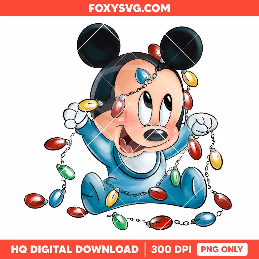 Baby Mickey Christmas PNG, Merry Christmas PNG, Disney PNG, Sublimation PNG