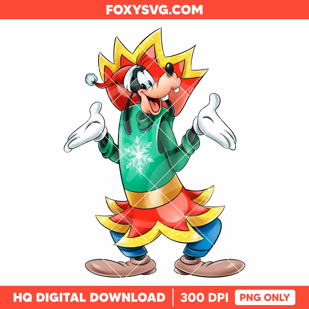 Goofy Christmas Costume PNG, Merry Christmas PNG, Disney PNG, Sublimation PNG
