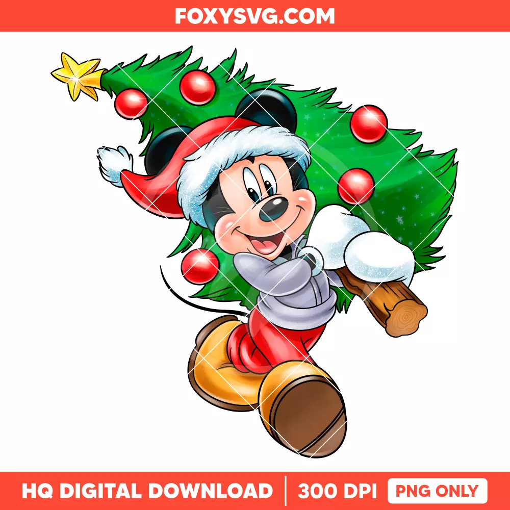 Mickey Christmas Tree PNG, Merry Christmas PNG, Disney PNG, Sublimation PNG