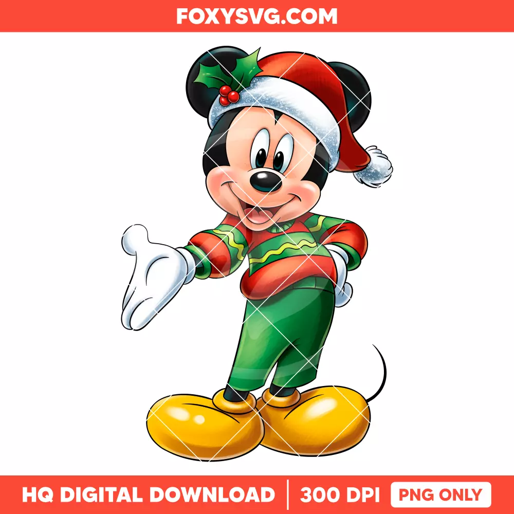 Mickey Mouse Christmas PNG, Merry Christmas PNG, Disney PNG, Sublimation PNG