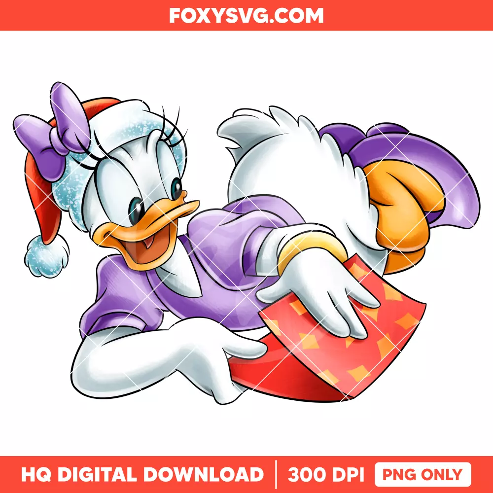 Daisy Duck Christmas PNG, Merry Christmas PNG, Disney PNG, Sublimation PNG