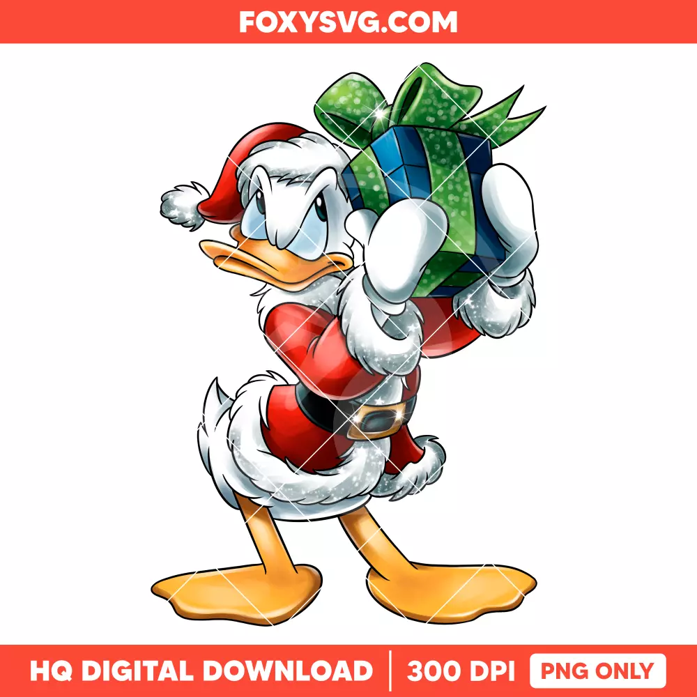 Donald Duck Christmas PNG, Merry Christmas PNG, Disney PNG, Sublimation PNG
