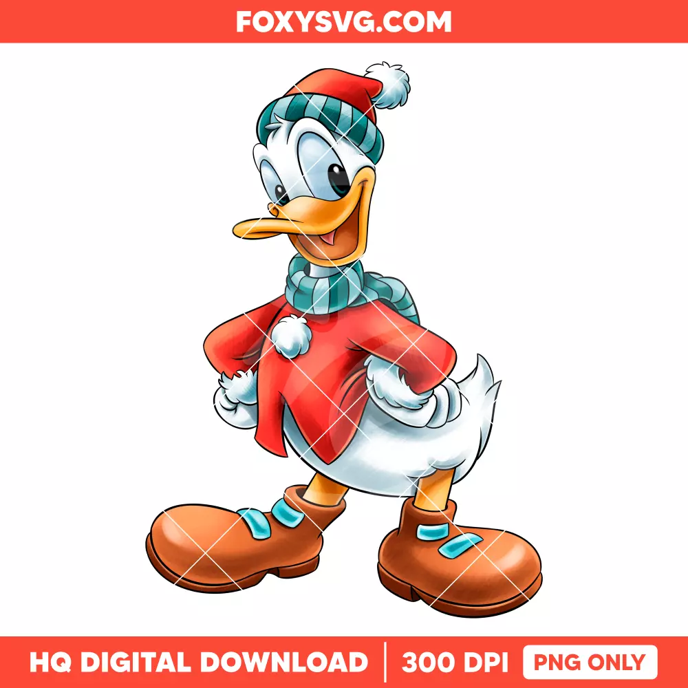 Donald Duck Christmas PNG, Merry Christmas PNG, Disney PNG, Sublimation PNG