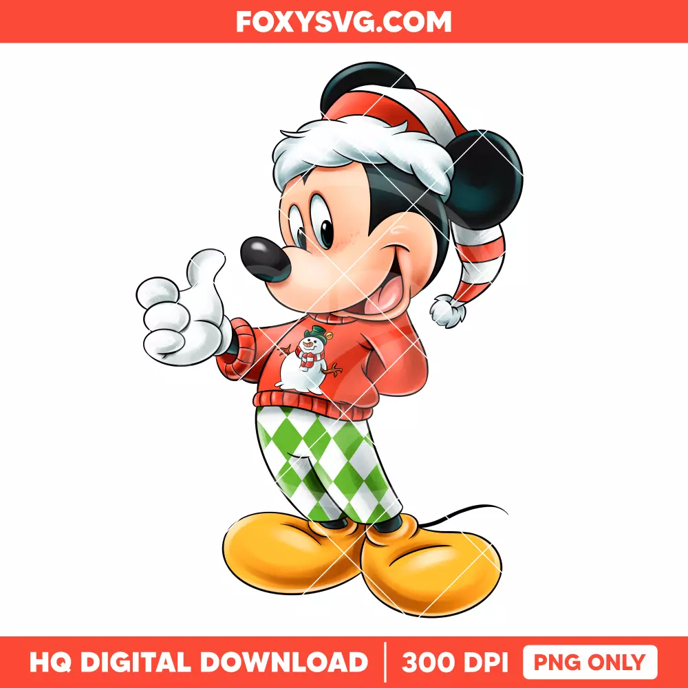 Mickey Mouse Christmas PNG, Merry Christmas PNG, Disney PNG, Sublimation PNG