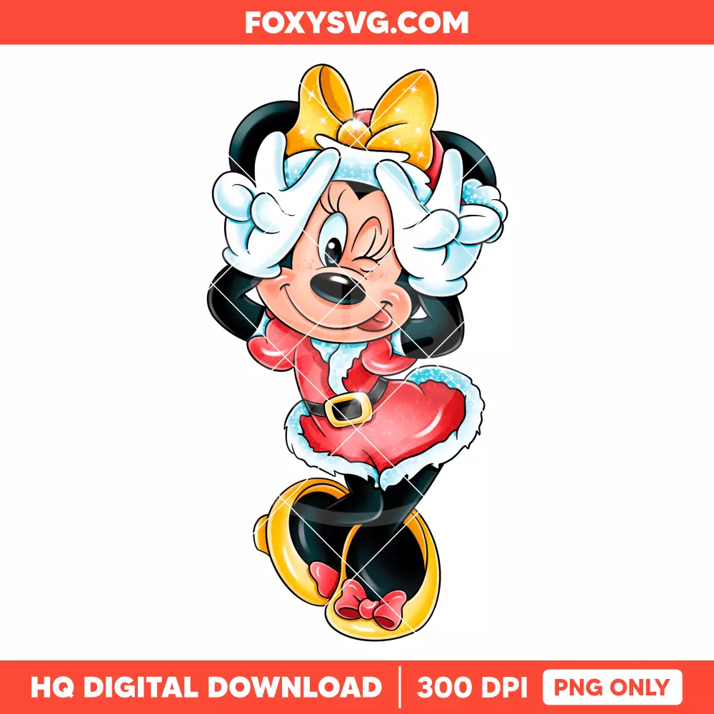 Minnie Mouse Christmas PNG, Merry Christmas PNG, Disney PNG, Sublimation PNG