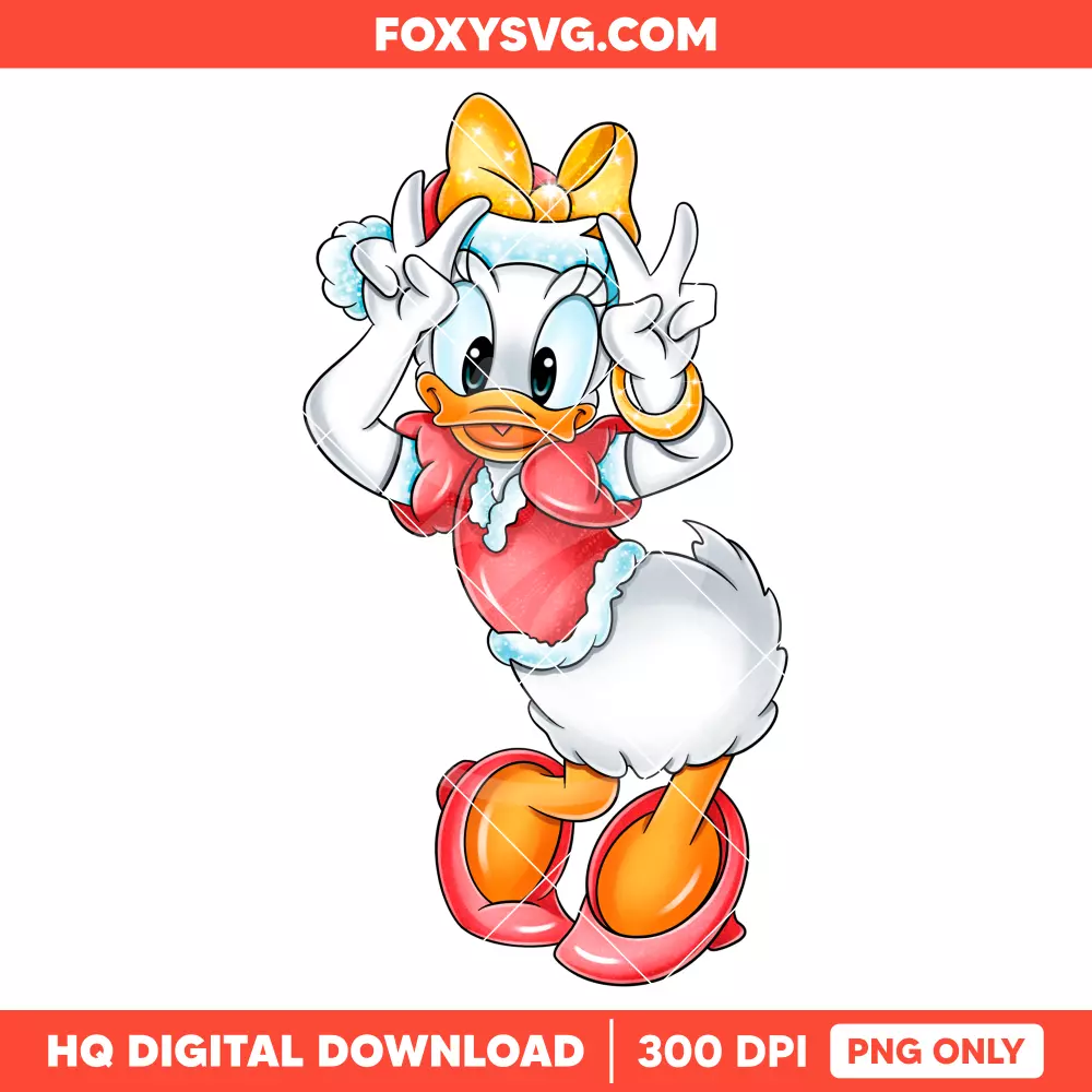 Daisy Duck Christmas PNG, Merry Christmas PNG, Disney PNG, Sublimation PNG