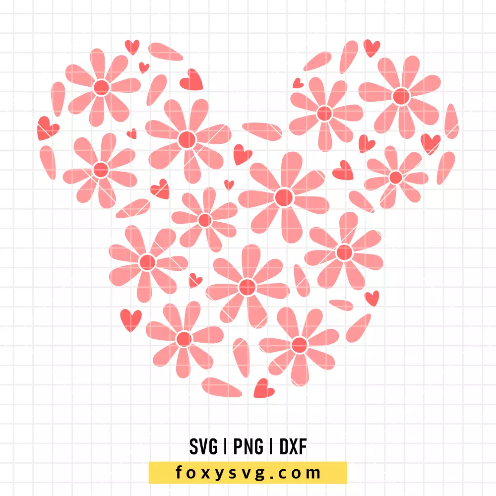 Daisies Mickey SVG, PNG | Disney SVG Cut File for Cricut & Silhouette