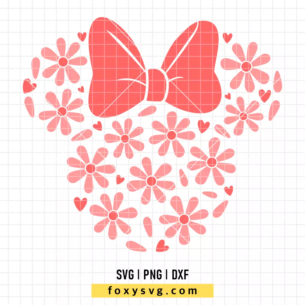 Daisies Minnie SVG, PNG | Disney SVG Cut File for Cricut & Silhouette