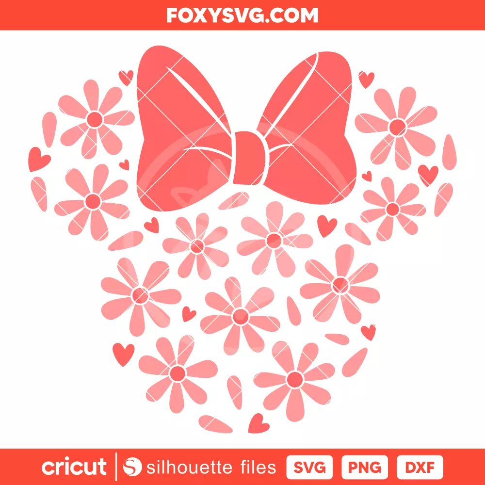 Daisies Minnie Svg, Summer Svg, Disney Svg, Cricut, Silhouette SVG Cut File