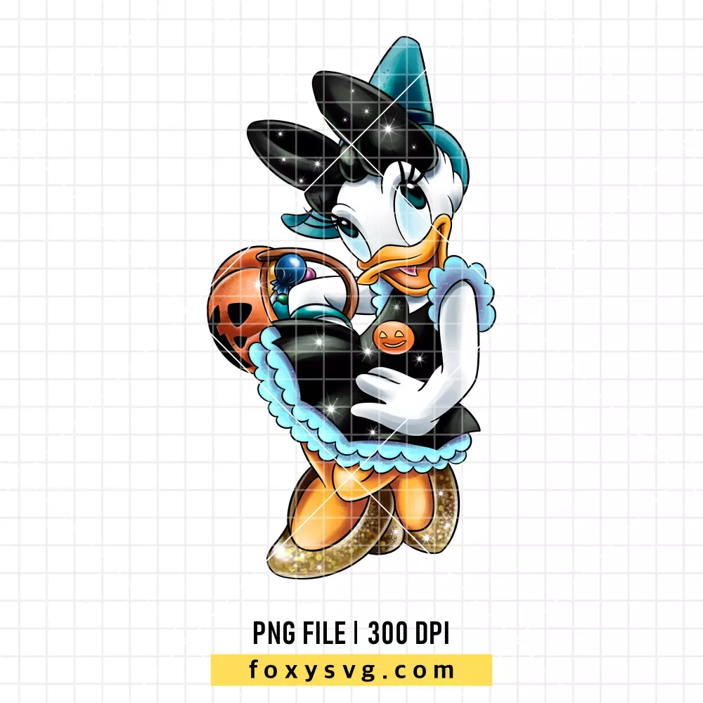 Daisy Duck Halloween PNG, Halloween PNG, Disney PNG, Sublimation PNG