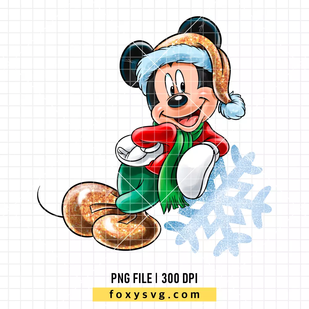 Mickey Christmas Snowflake PNG, Christmas PNG, Disney PNG, Sublimation PNG