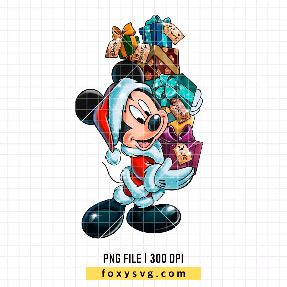 Mickey Mouse Santa Christmas PNG, Christmas PNG, Disney PNG, Sublimation PNG