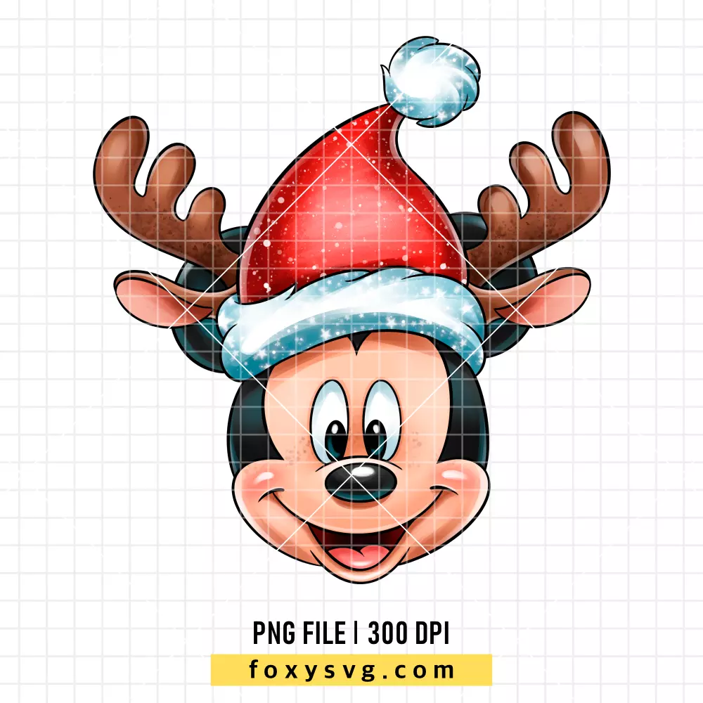 Mickey Reindeer Christmas PNG, Christmas PNG, Disney PNG, Sublimation PNG