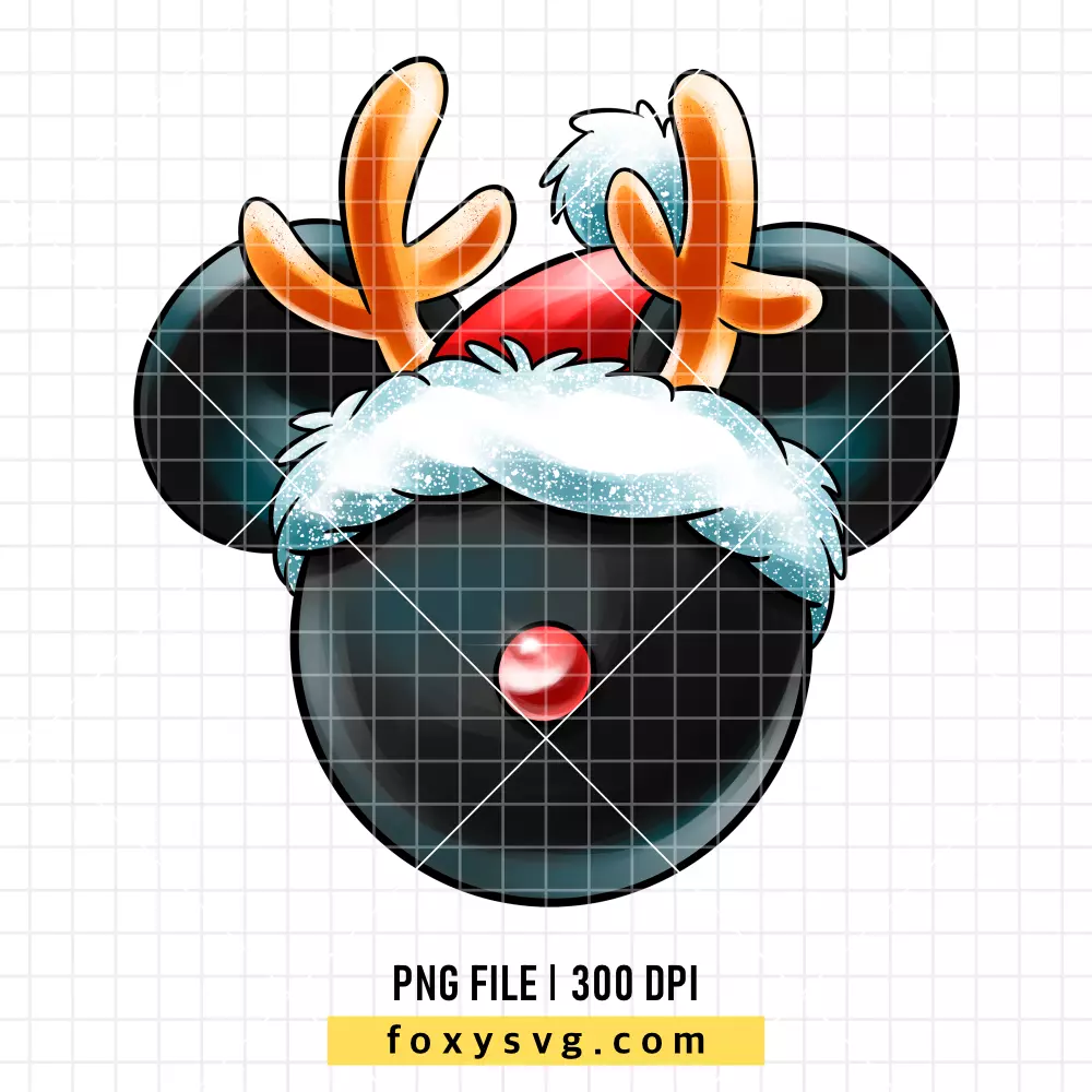 Mickey Christmas Reindeer PNG, Christmas PNG, Disney PNG, Sublimation PNG