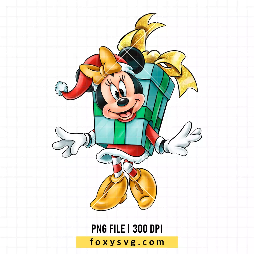 Minnie Christmas Gift PNG, Christmas PNG, Disney PNG, Sublimation PNG