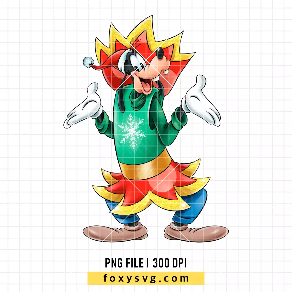 Goofy Christmas Costume PNG, Christmas PNG, Disney PNG, Sublimation PNG
