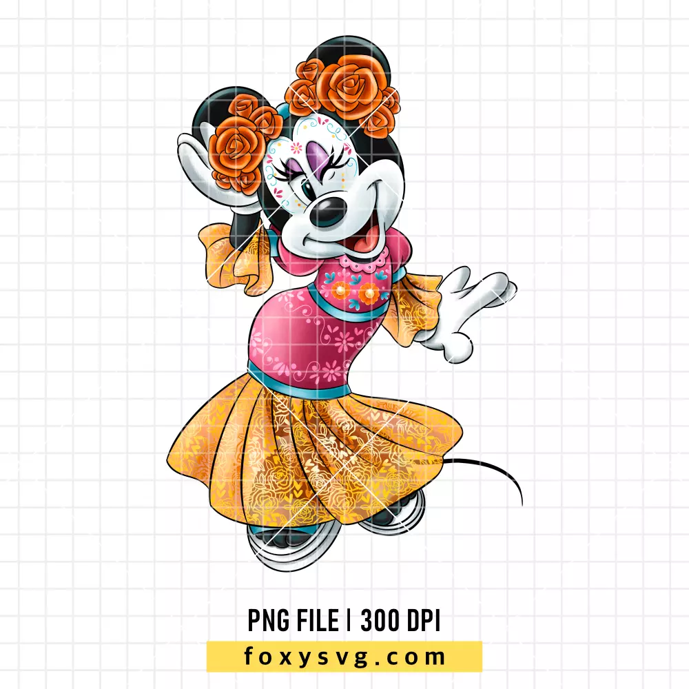 Minnie El Día de Muertos PNG, Mexico PNG, Disney PNG, Sublimation PNG
