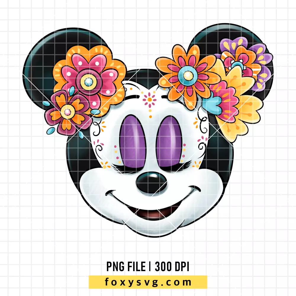Minnie Mouse El Día de Muertos PNG, Mexico PNG, Disney PNG, Sublimation PNG