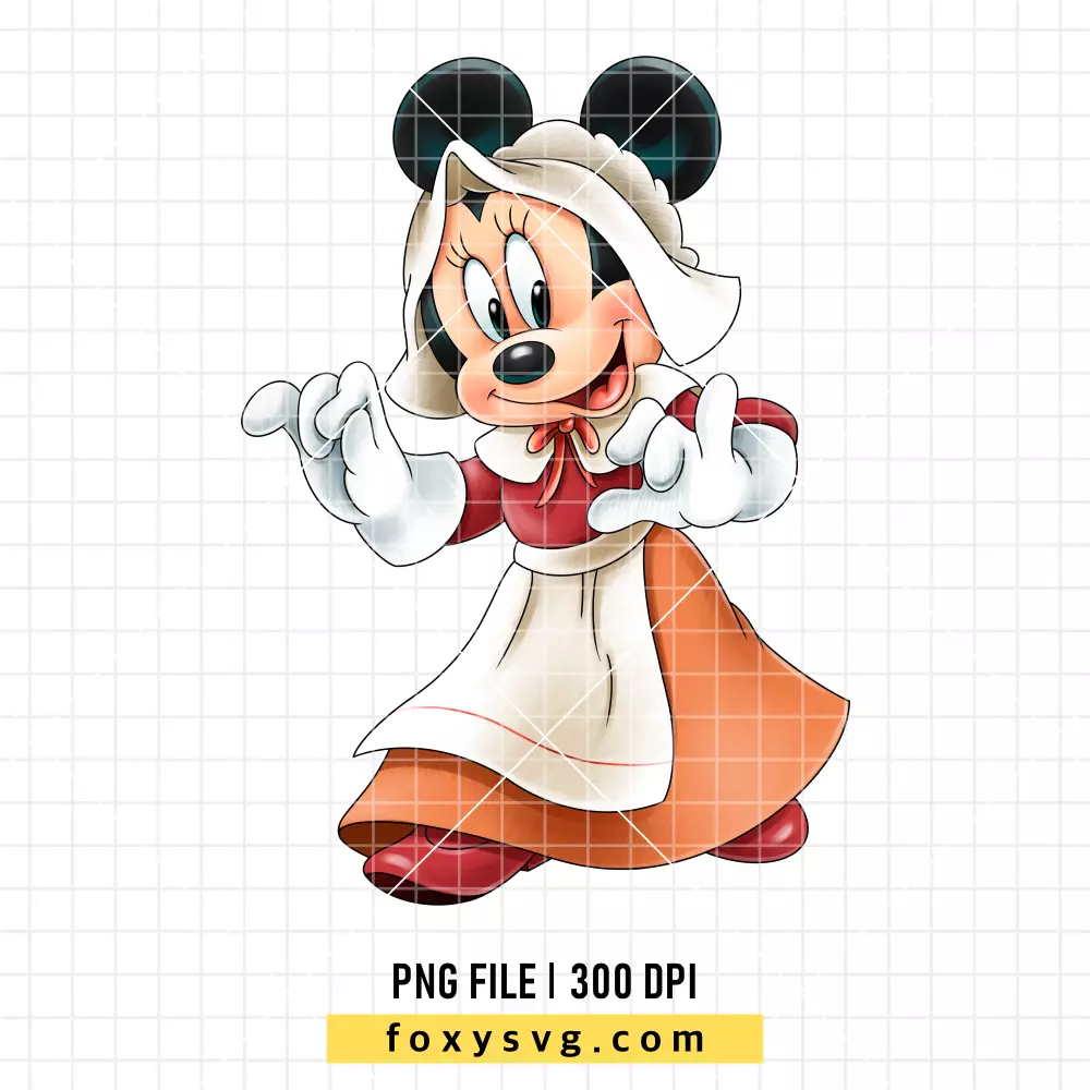 Minnie Mouse Thanksgiving PNG, Happy Thanksgiving PNG, Disney PNG, Sublimation PNG