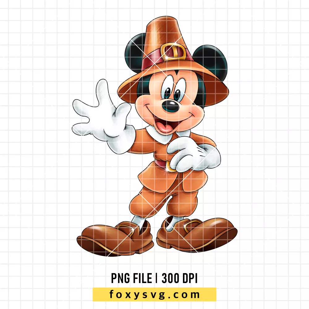Mickey Mouse Thanksgiving PNG, Happy Thanksgiving PNG, Disney PNG, Sublimation PNG