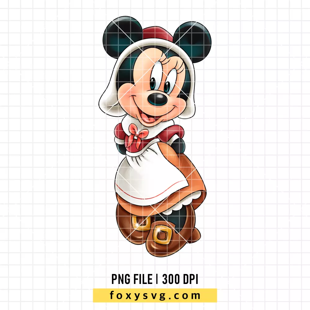 Minnie Mouse Thanksgiving PNG, Happy Thanksgiving PNG, Disney PNG, Sublimation PNG