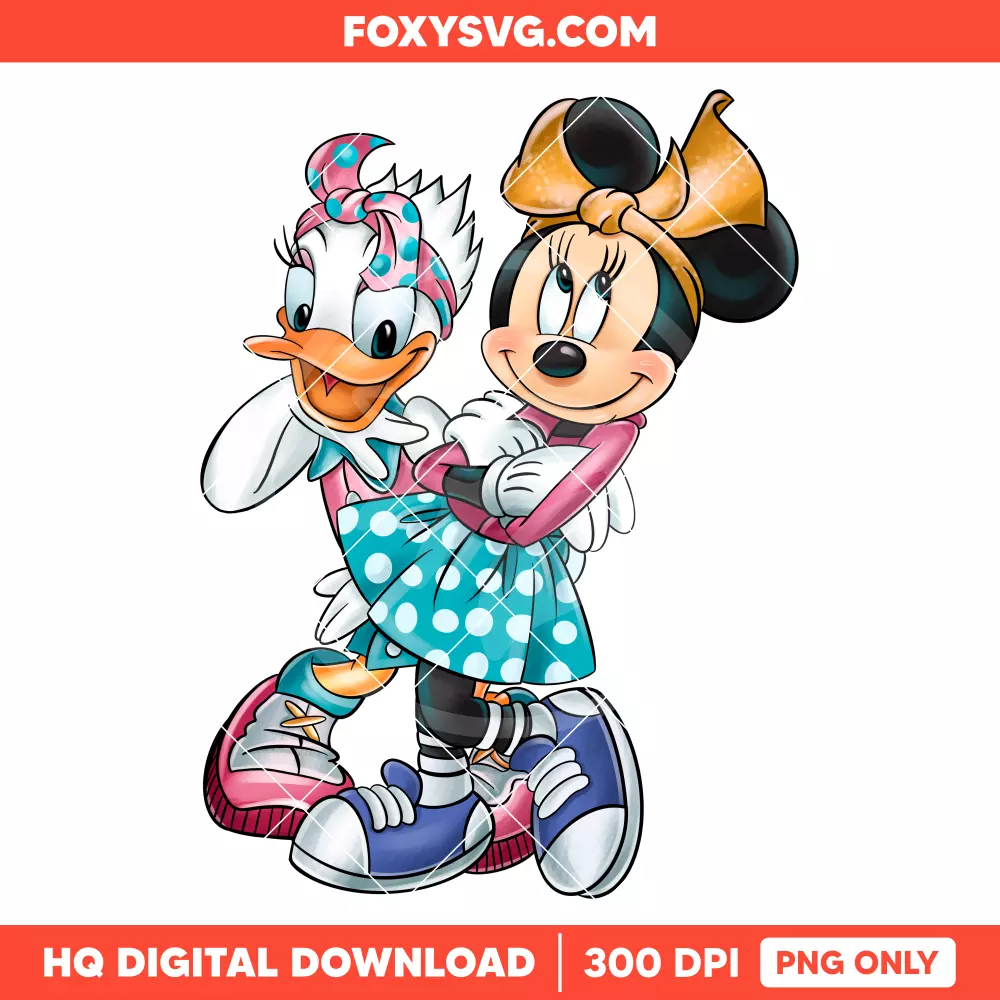 Minnie Mouse & Daisy Duck PNG, Mickey & Friends PNG, Disney PNG, Sublimation PNG