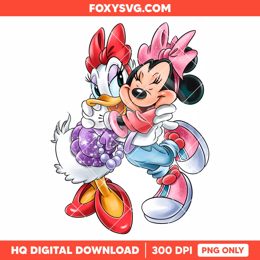 Minnie Mouse & Daisy Duck PNG, Mickey & Friends PNG, Disney PNG, Sublimation PNG