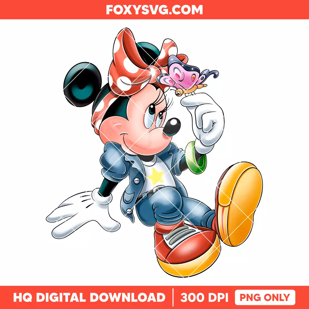 Minnie Mouse Butterfly PNG, Mickey & Friends PNG, Disney PNG, Sublimation PNG