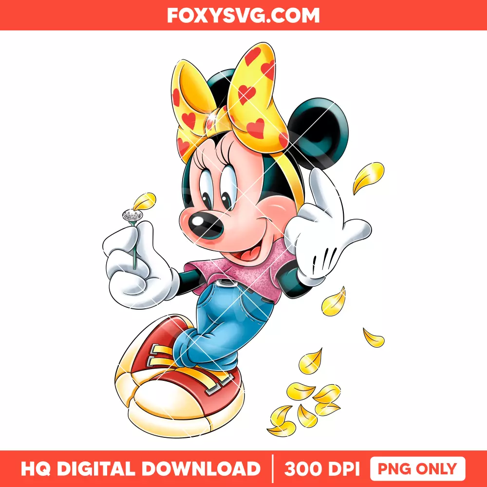 Minnie Mouse Flower PNG, Mickey & Friends PNG, Disney PNG, Sublimation PNG