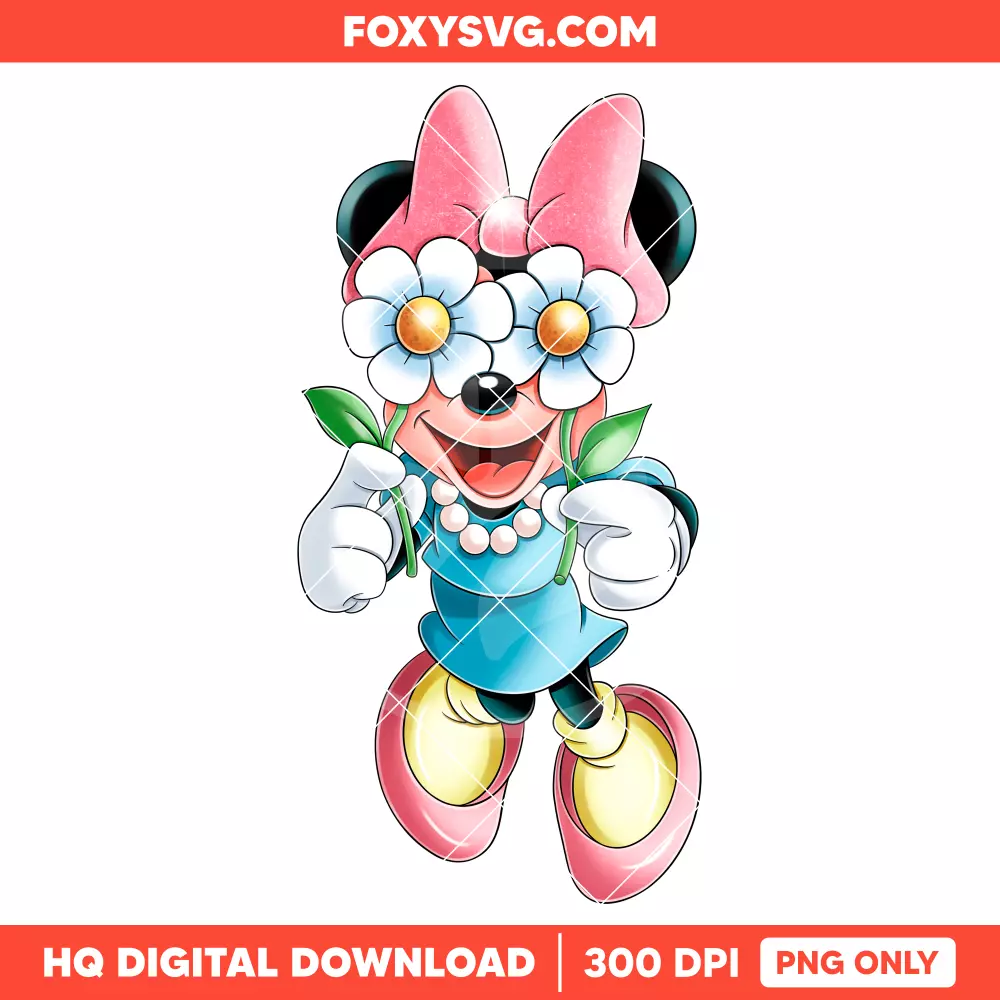 Minnie Daisies PNG, Mickey & Friends PNG, Disney PNG, Sublimation PNG