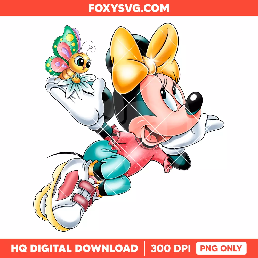 Minnie Mouse Butterfly PNG, Mickey & Friends PNG, Disney PNG, Sublimation PNG