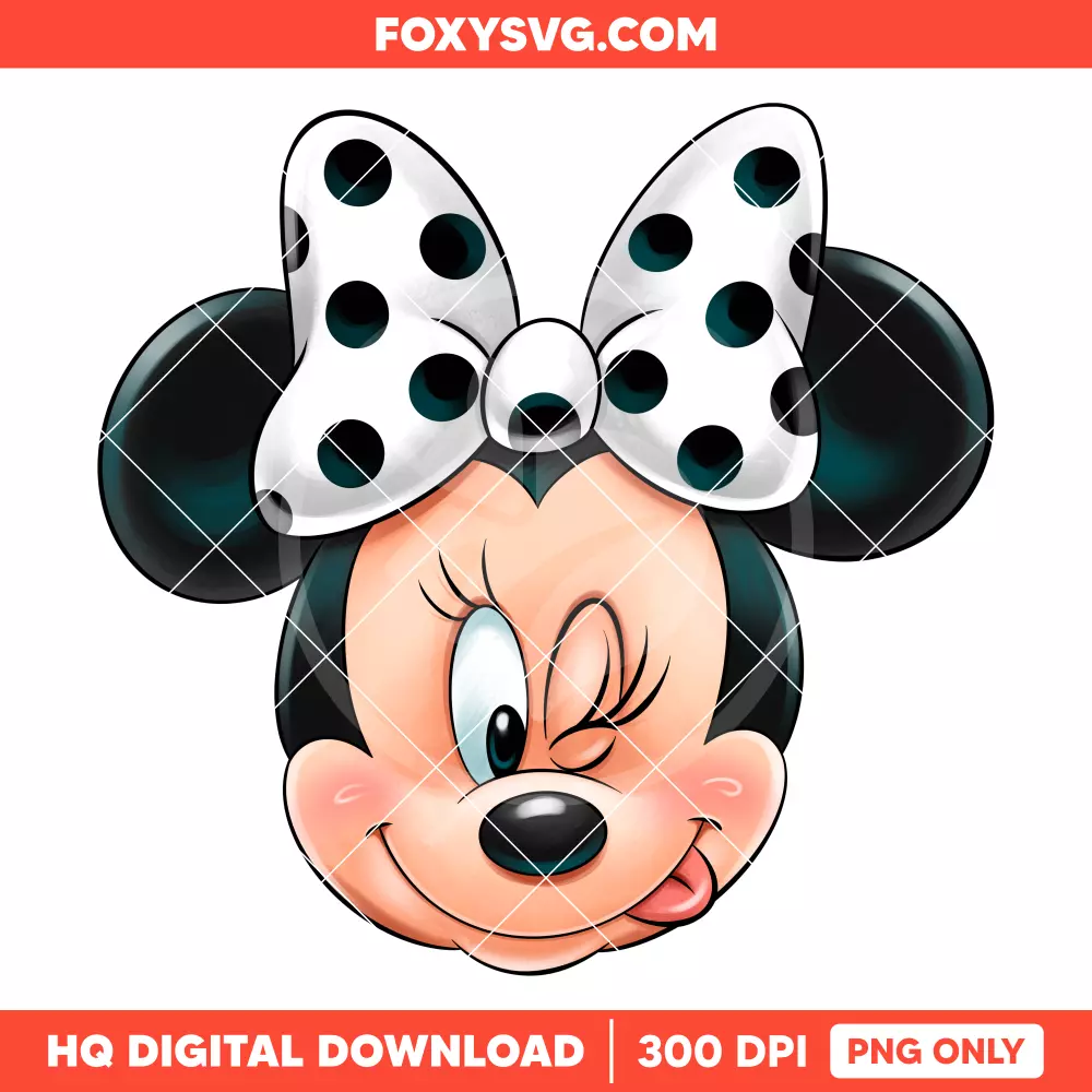 Minnie Mouse Bow Head PNG, Mickey & Friends PNG, Disney PNG, Sublimation PNG